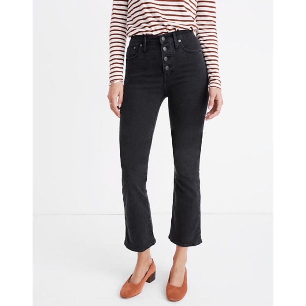 NWT Madewell Cali Demi Bootcut Jeans in Bellspring Black 23